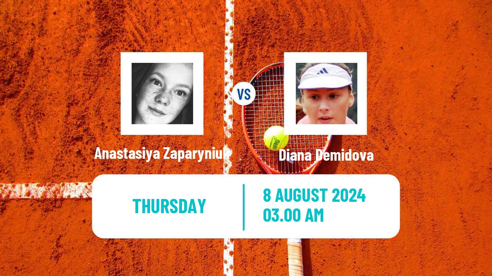 Tennis ITF W15 Kursumlijska Banja 15 Women Anastasiya Zaparyniuk - Diana Demidova