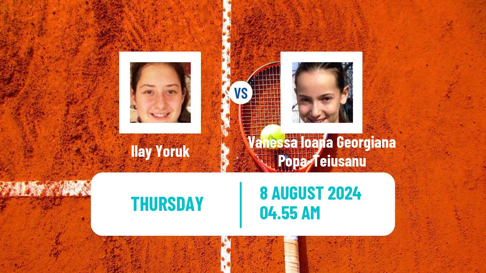 Tennis ITF W15 Bucharest 4 Women Ilay Yoruk - Vanessa Ioana Georgiana Popa-Teiusanu