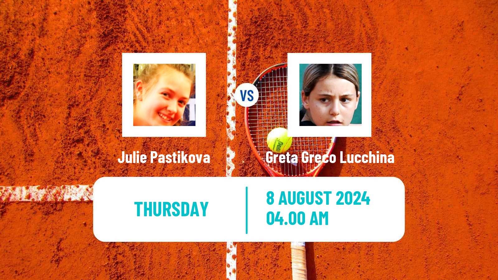 Tennis ITF W15 Slovenske Konjice Women Julie Pastikova - Greta Greco Lucchina