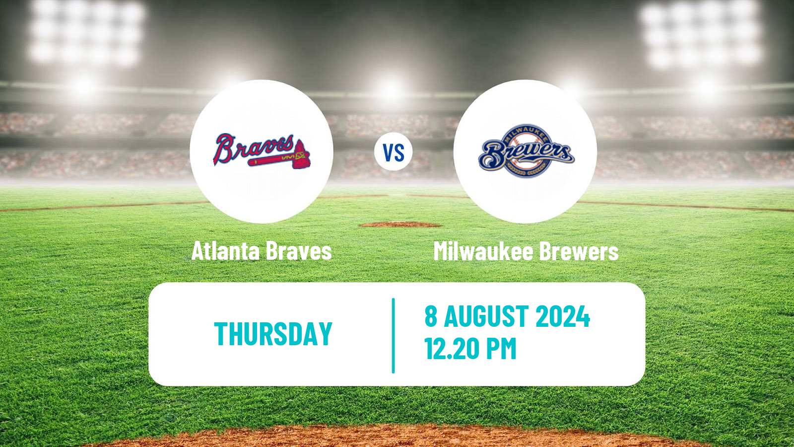 Baseball MLB Atlanta Braves - Milwaukee Brewers