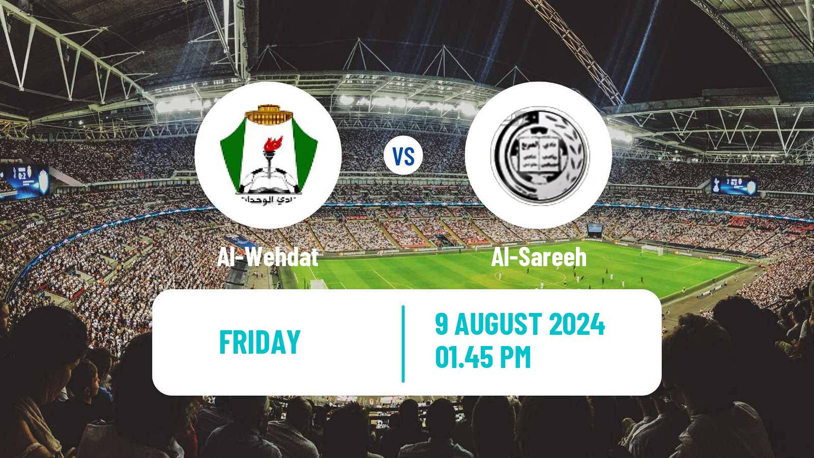 Soccer Jordan Premier League Al-Wehdat - Al-Sareeh