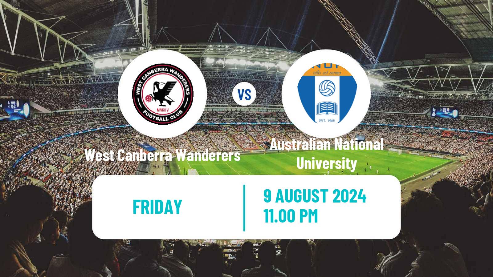 Soccer Australian Capital Premier League West Canberra Wanderers - Australian National University