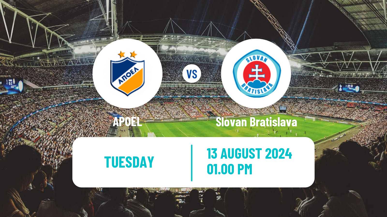 Soccer UEFA Champions League APOEL - Slovan Bratislava