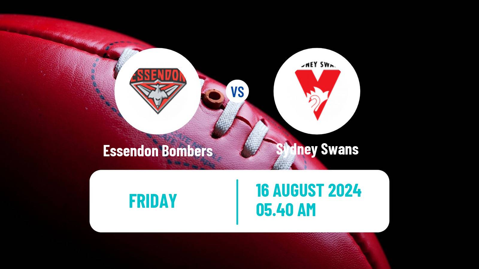 Aussie rules AFL Essendon Bombers - Sydney Swans