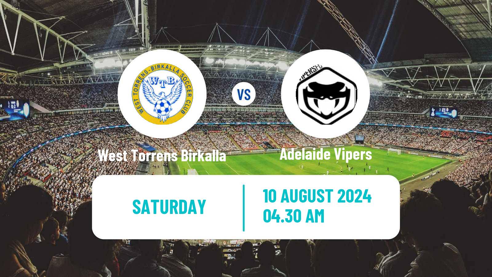 Soccer Australian SA State League West Torrens Birkalla - Adelaide Vipers