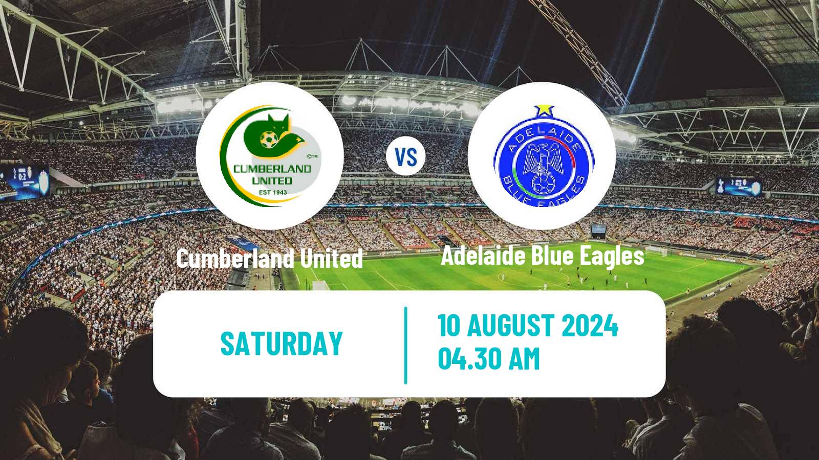 Soccer Australian SA State League Cumberland United - Adelaide Blue Eagles