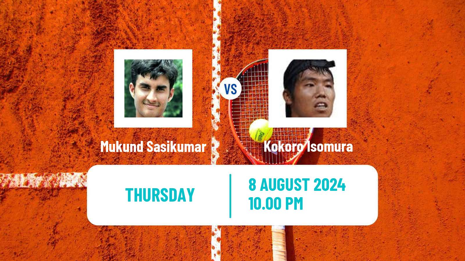 Tennis ITF M25 Taipei 2 Men Mukund Sasikumar - Kokoro Isomura