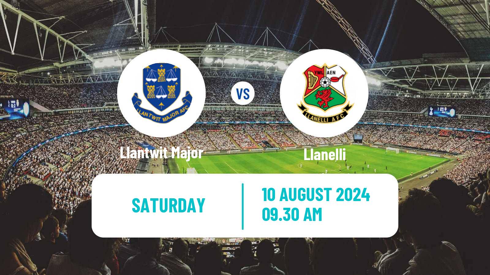 Soccer Welsh Cymru South Llantwit Major - Llanelli