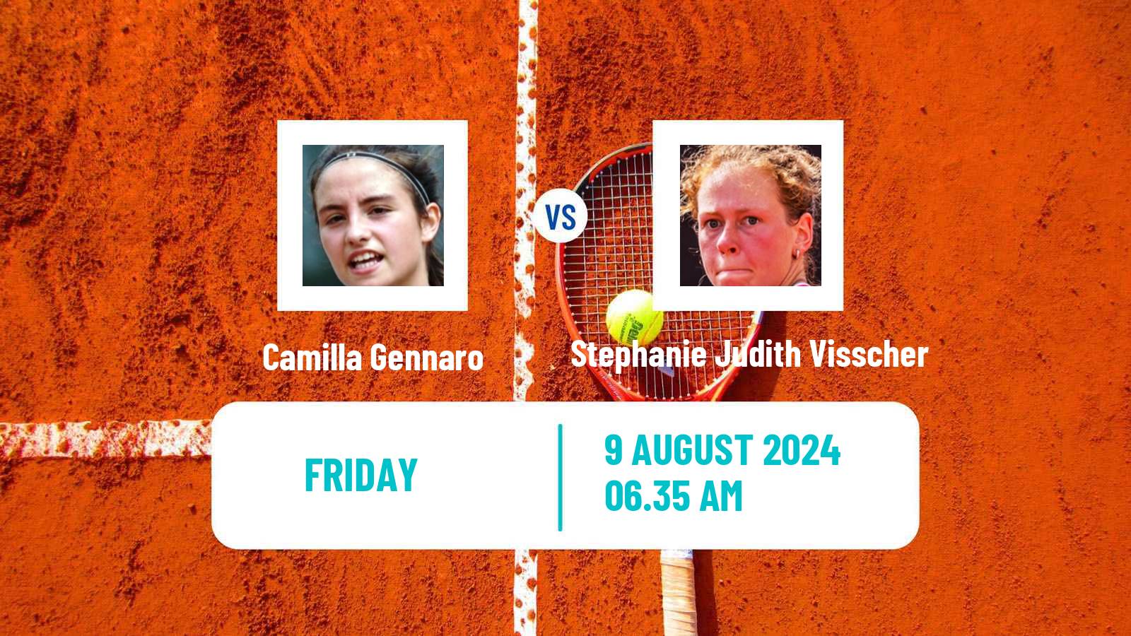 Tennis ITF W15 Slovenske Konjice Women Camilla Gennaro - Stephanie Judith Visscher