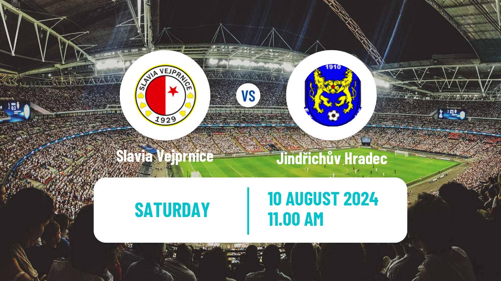 Soccer Czech Division A Slavia Vejprnice - Jindřichův Hradec