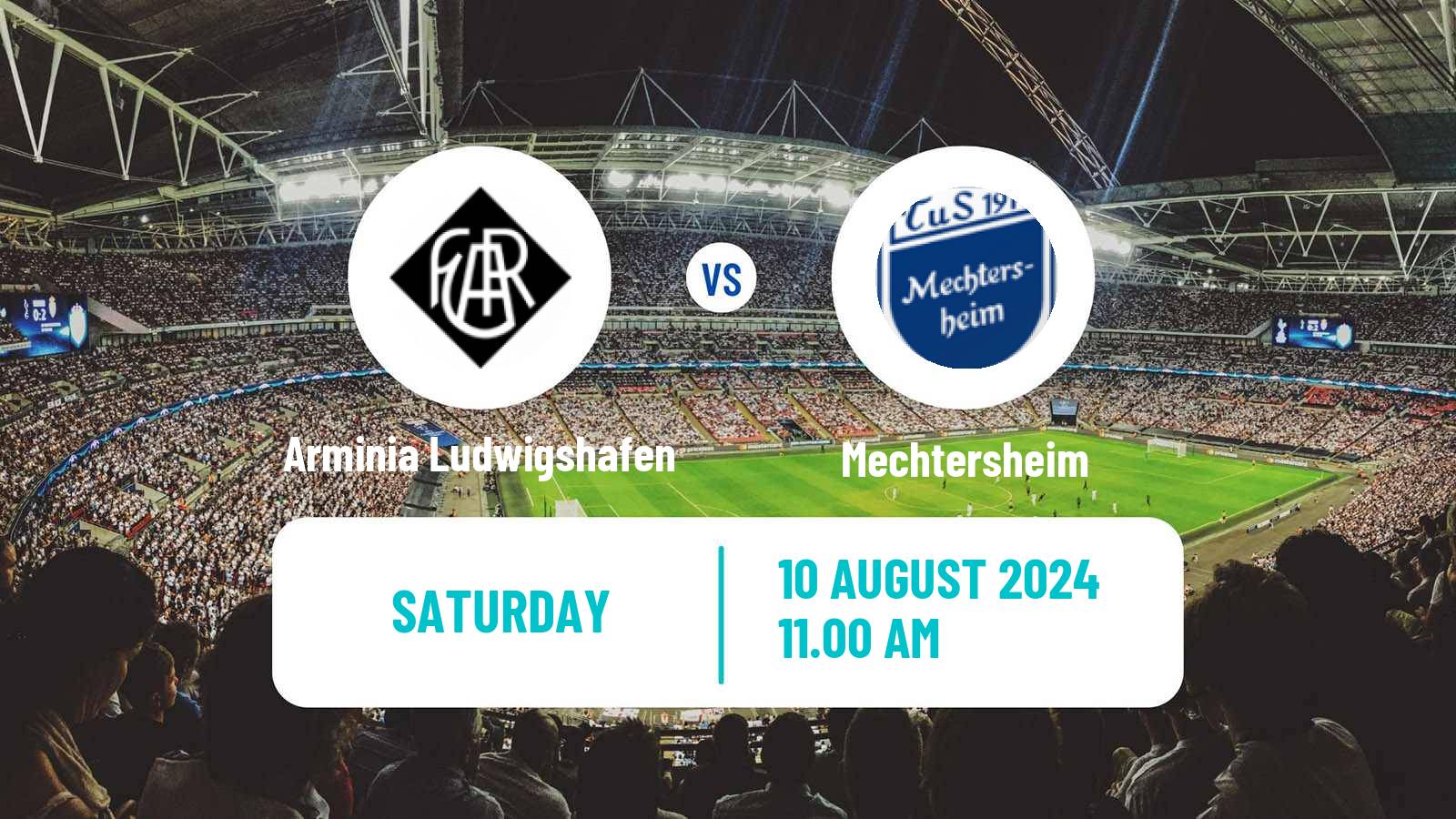 Soccer German Oberliga Rheinland-Pfalz/Saar Arminia Ludwigshafen - Mechtersheim