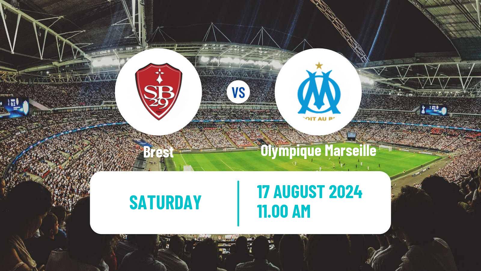 Soccer French Ligue 1 Brest - Olympique Marseille