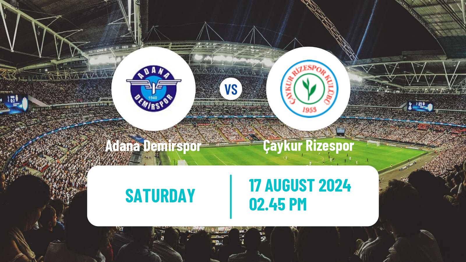 Soccer Turkish Super League Adana Demirspor - Çaykur Rizespor