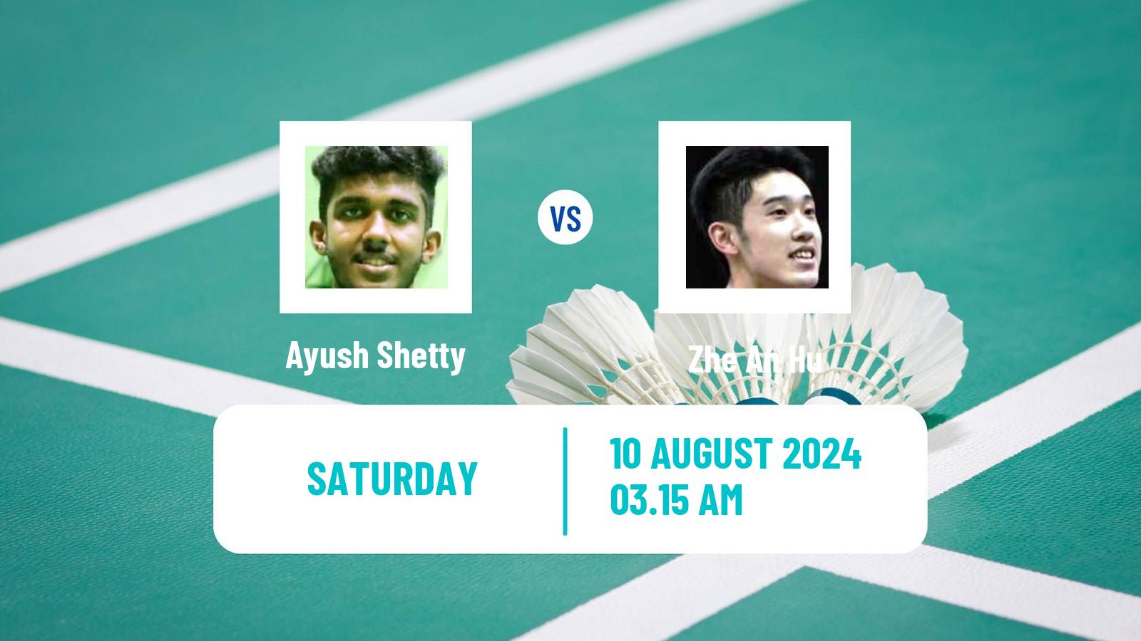 Badminton BWF World Tour China Masters 2 Men Ayush Shetty - Zhe An Hu