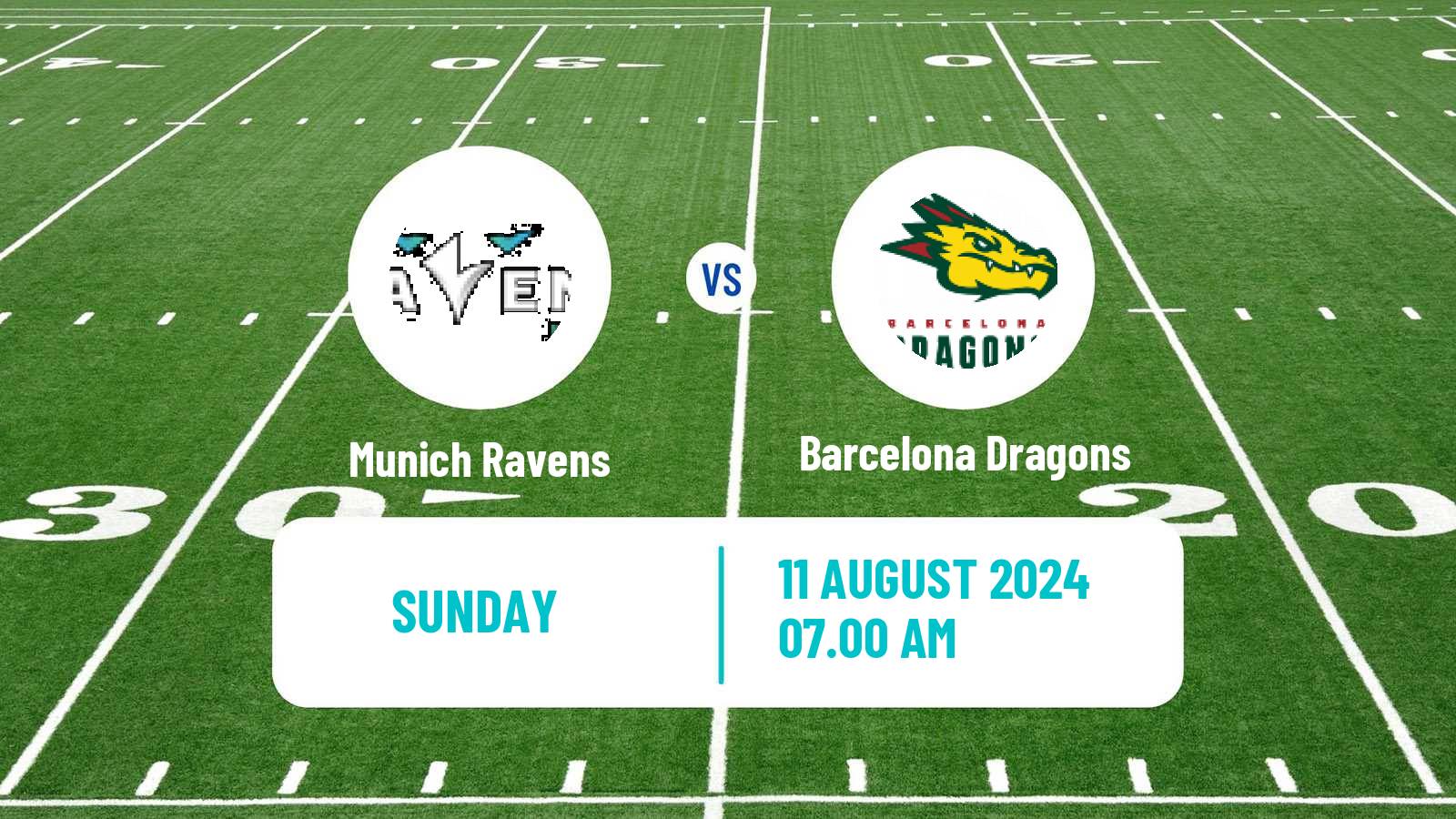 American football European League of American Football Munich Ravens - Barcelona Dragons