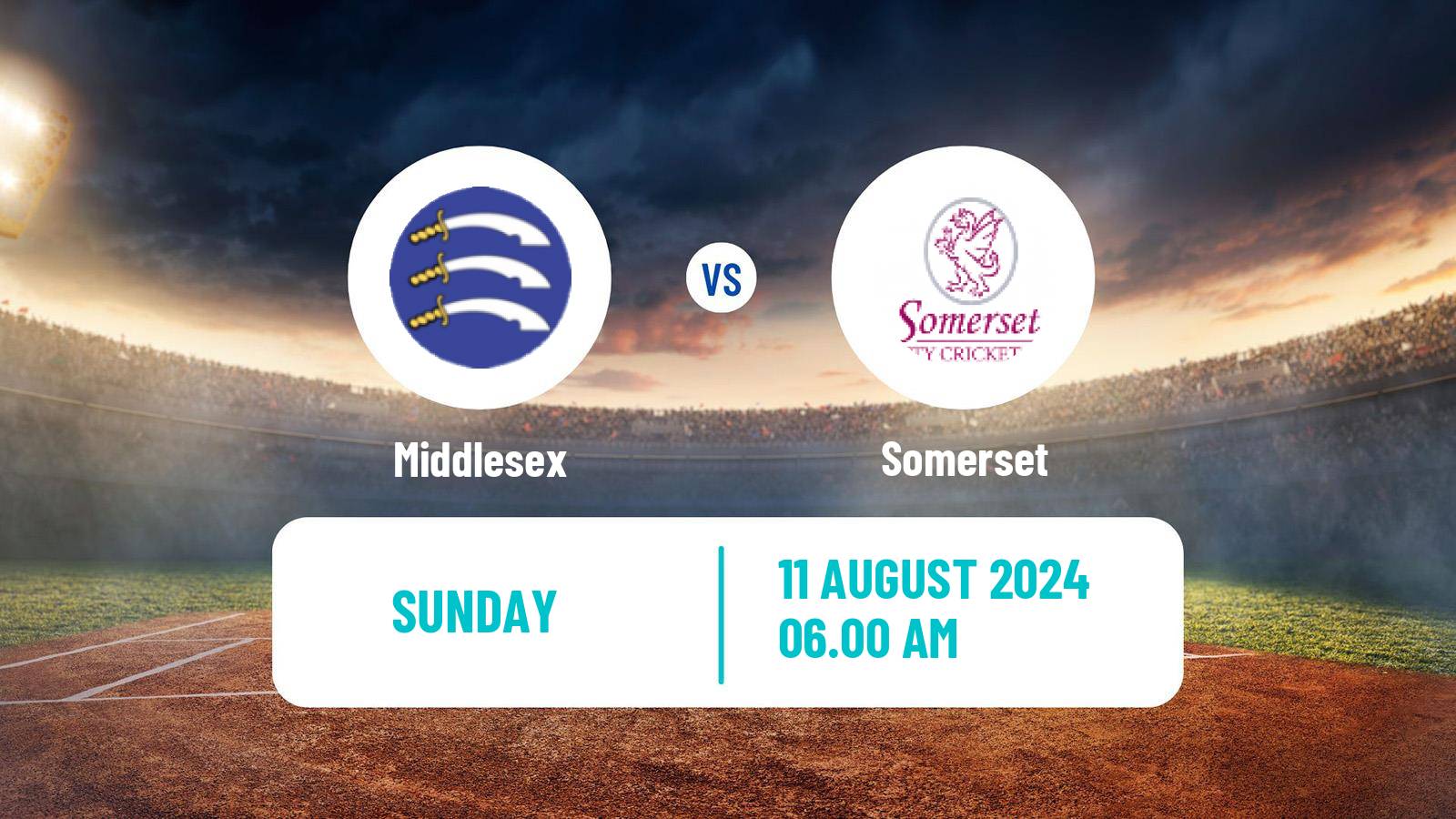 Cricket Royal London One-Day Cup Middlesex - Somerset