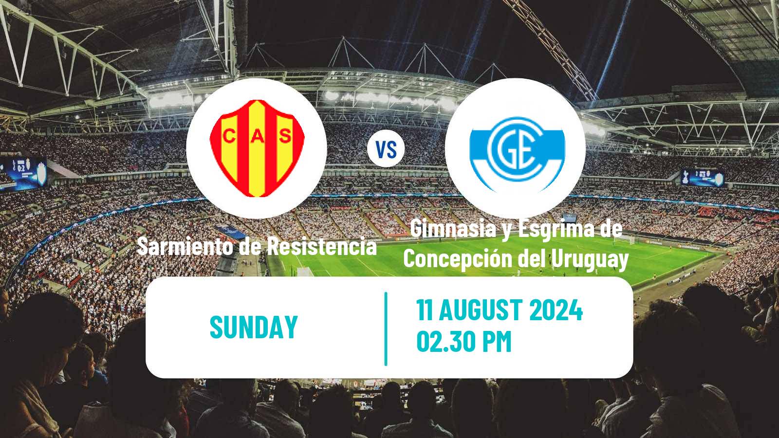 Soccer Argentinian Torneo Federal Sarmiento de Resistencia - Gimnasia y Esgrima de Concepción del Uruguay