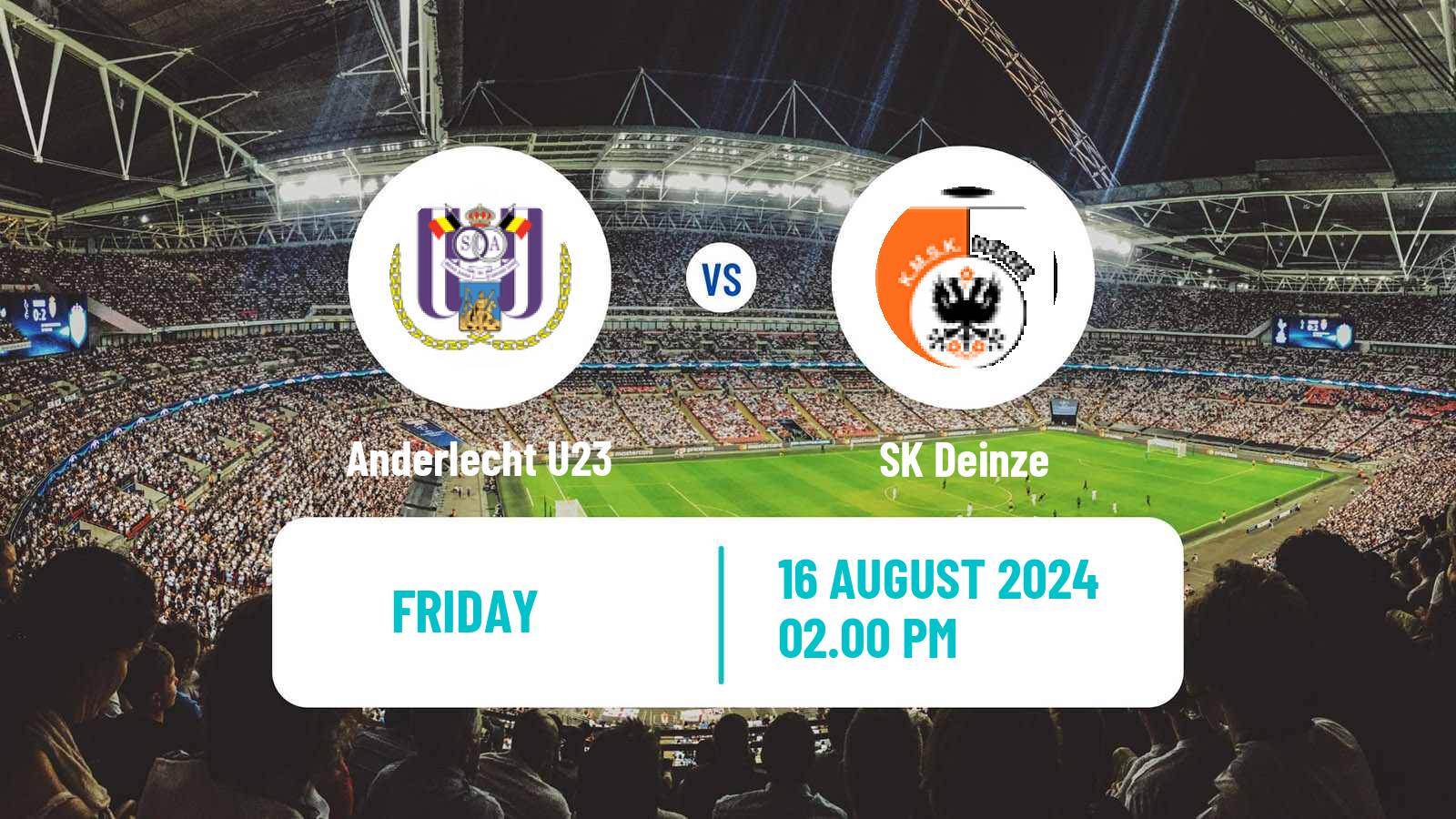 Soccer Belgian Сhallenger Pro League Anderlecht U23 - Deinze