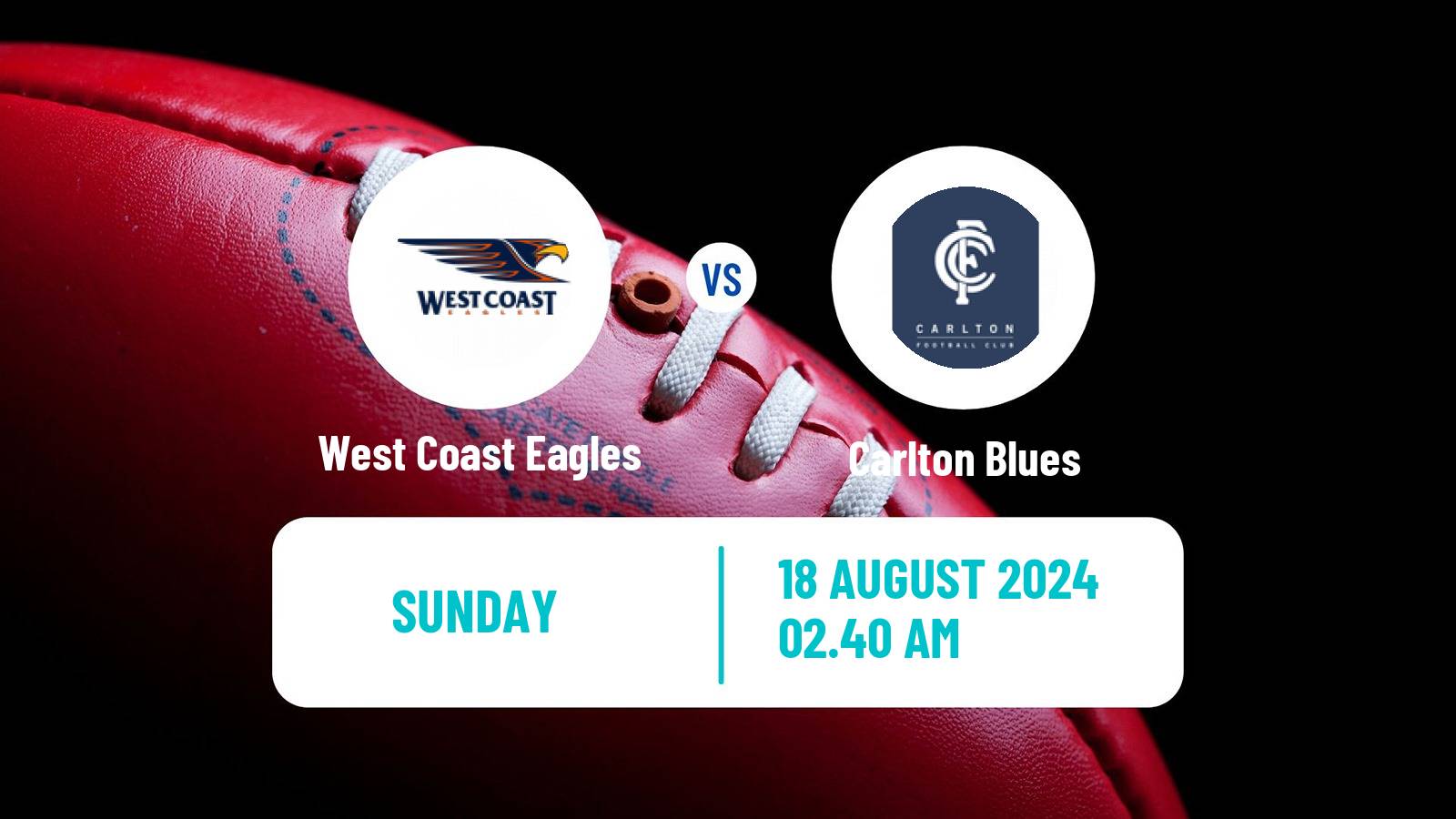 Aussie rules AFL West Coast Eagles - Carlton Blues