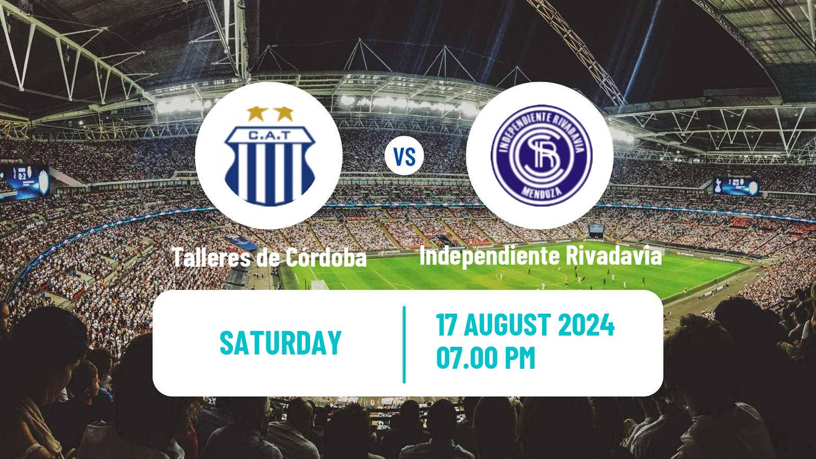 Soccer Argentinian Liga Profesional Talleres de Córdoba - Independiente Rivadavia