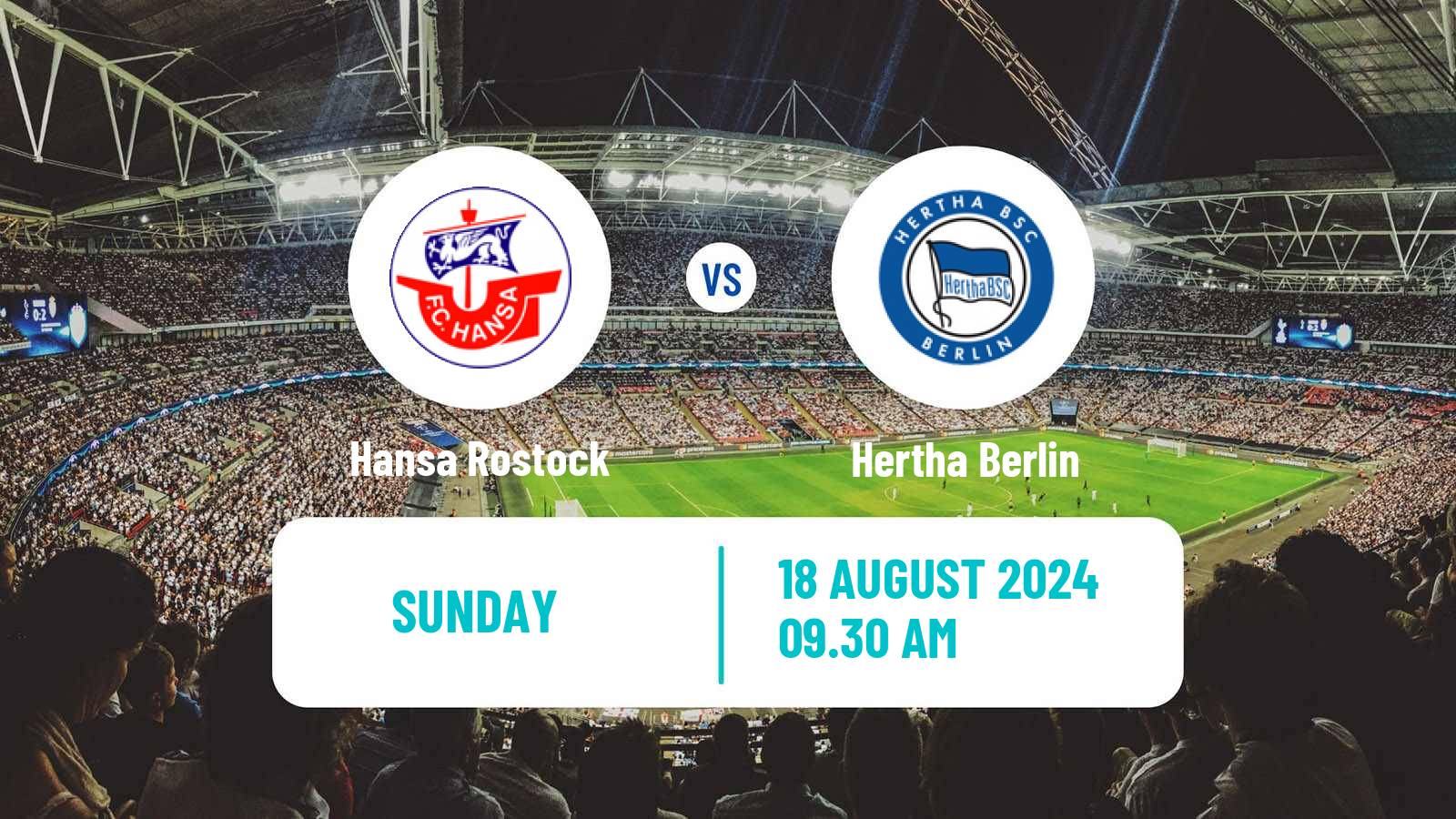 Soccer German DFB Pokal Hansa Rostock - Hertha Berlin