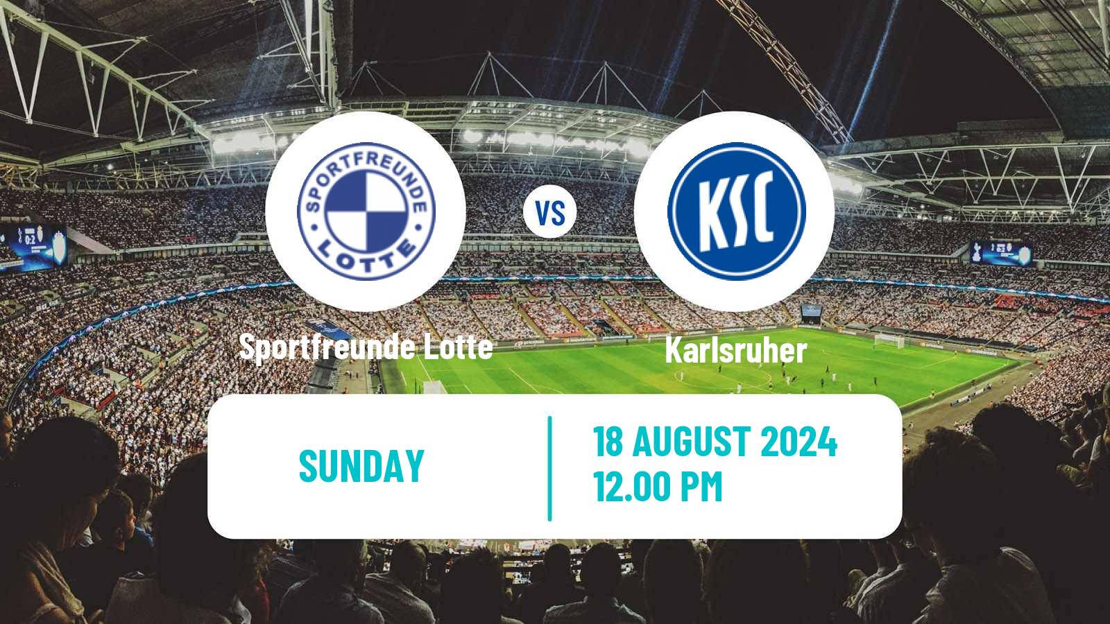 Soccer German DFB Pokal Sportfreunde Lotte - Karlsruher