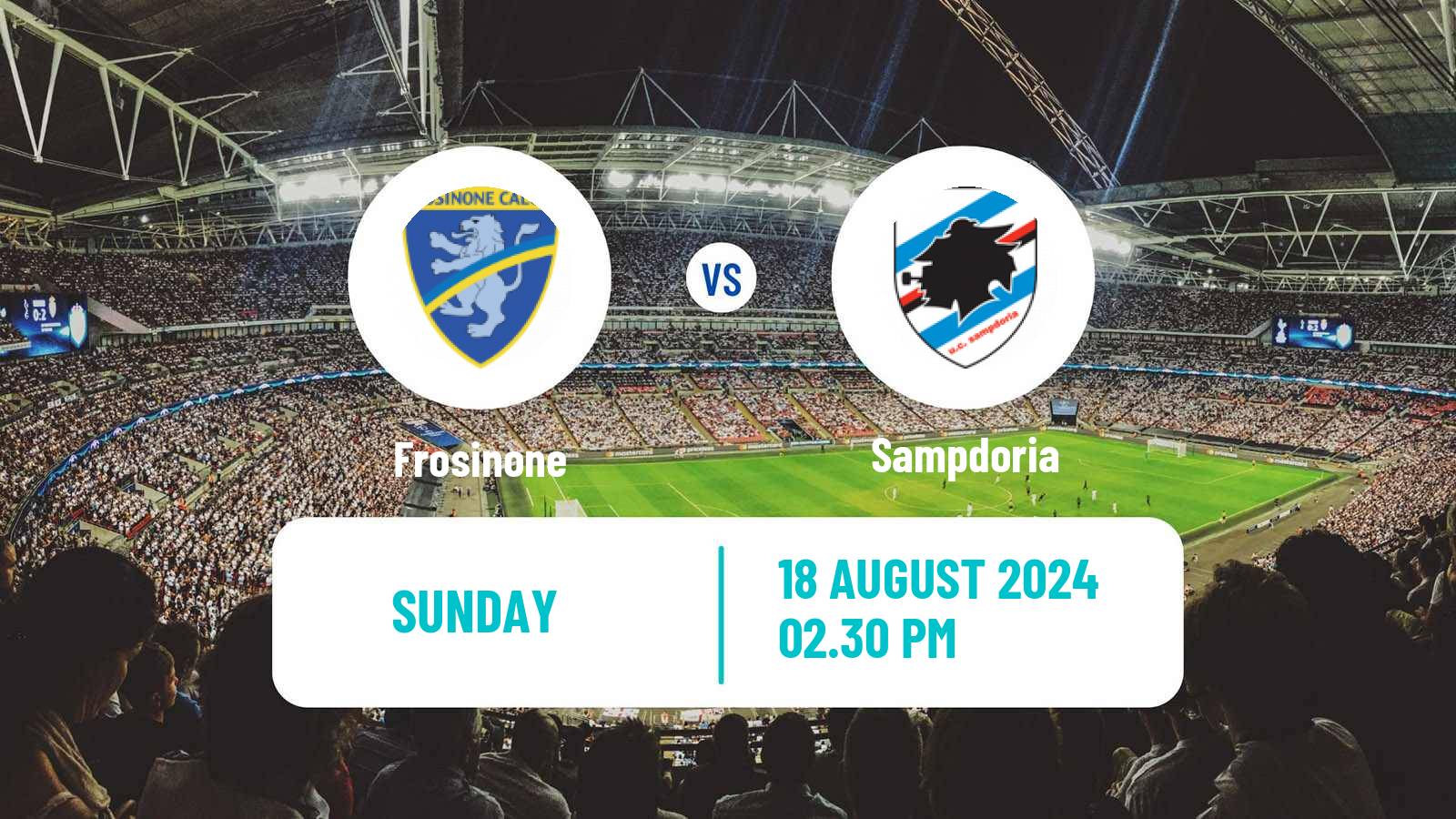 Soccer Italian Serie B Frosinone - Sampdoria