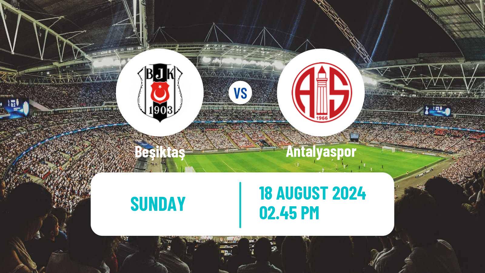 Soccer Turkish Super League Beşiktaş - Antalyaspor