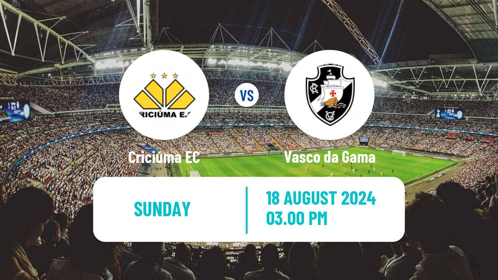 Soccer Brazilian Serie A Criciúma - Vasco da Gama