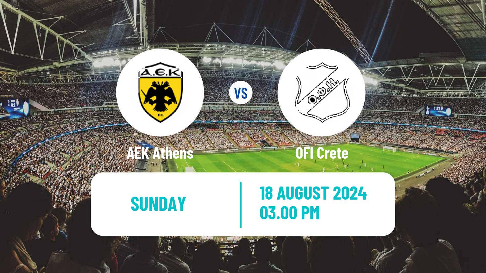 Soccer Greek Super League AEK Athens - OFI