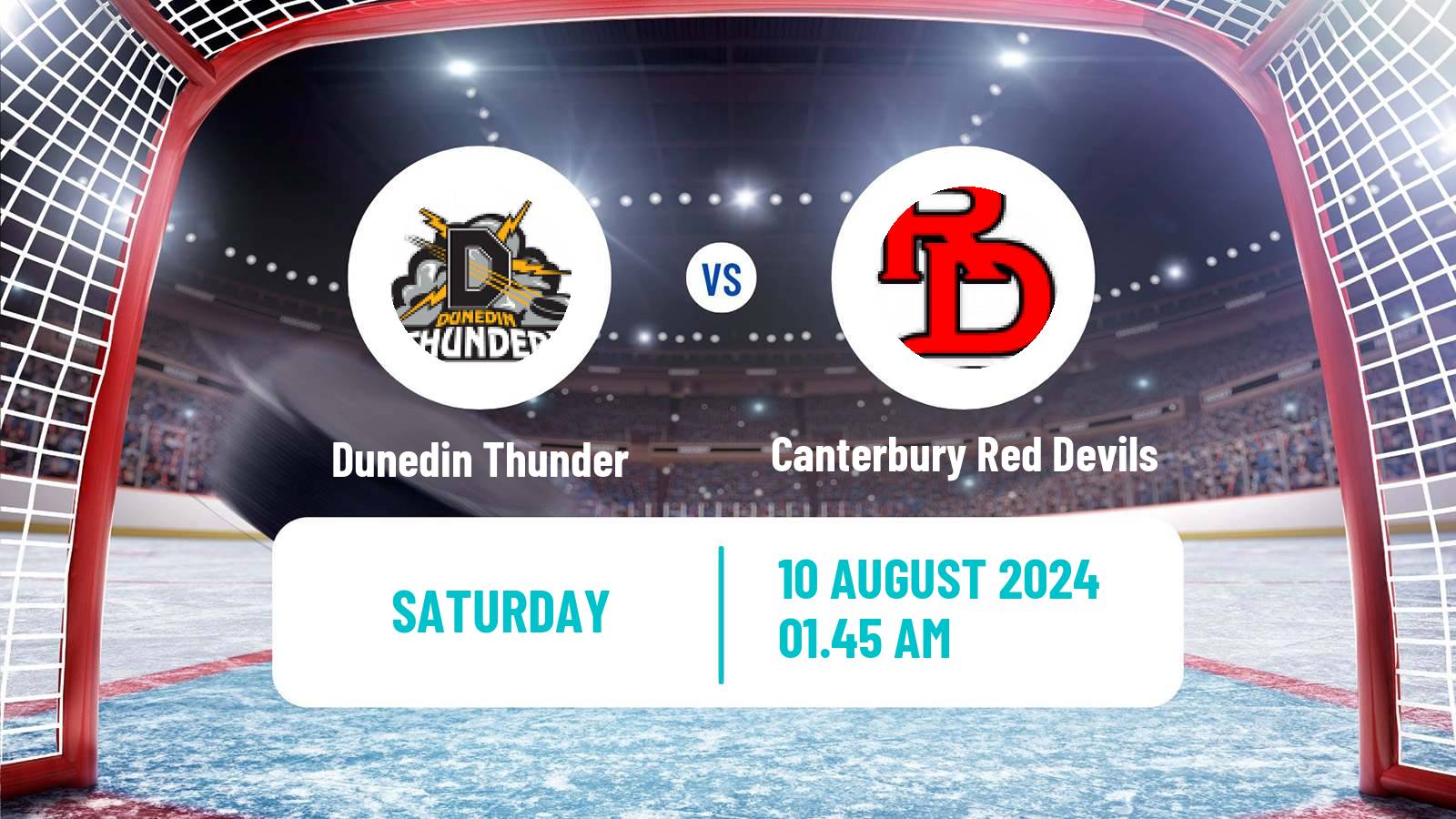 Hockey New Zealand NZIHL Dunedin Thunder - Canterbury Red Devils