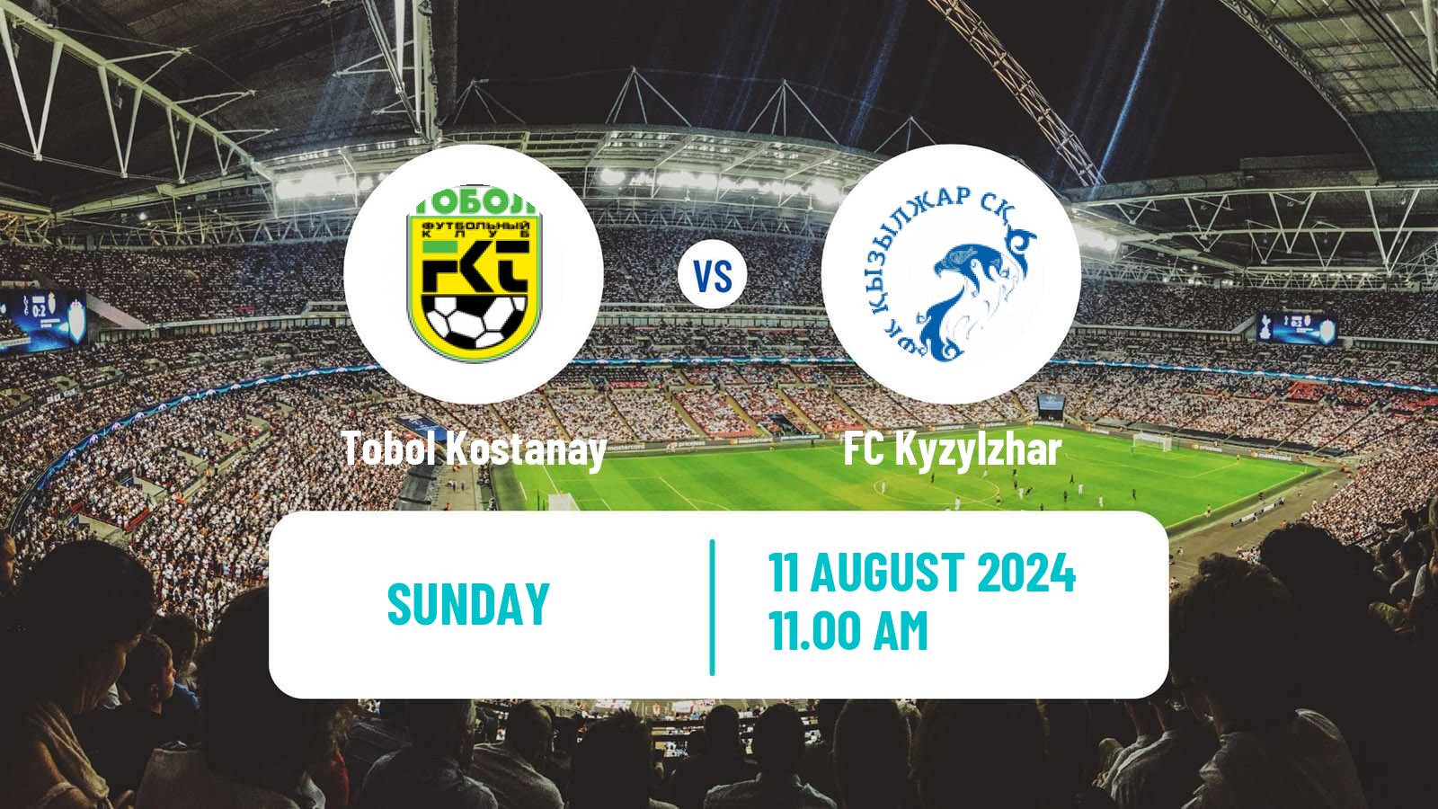 Soccer Kazakh Premier League Tobol Kostanay - Kyzylzhar