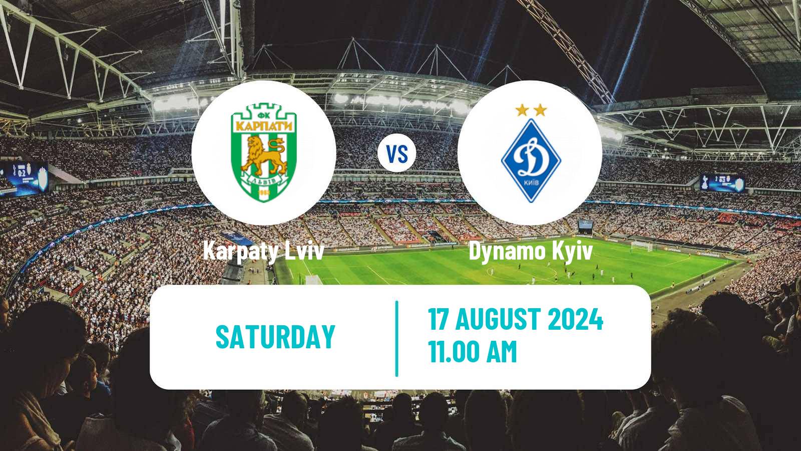 Soccer Ukrainian Premier League Karpaty Lviv - Dynamo Kyiv