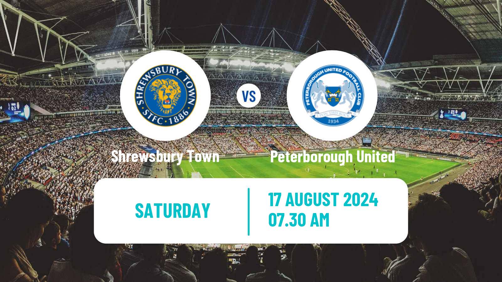 Soccer English League One Shrewsbury Town - Peterborough United