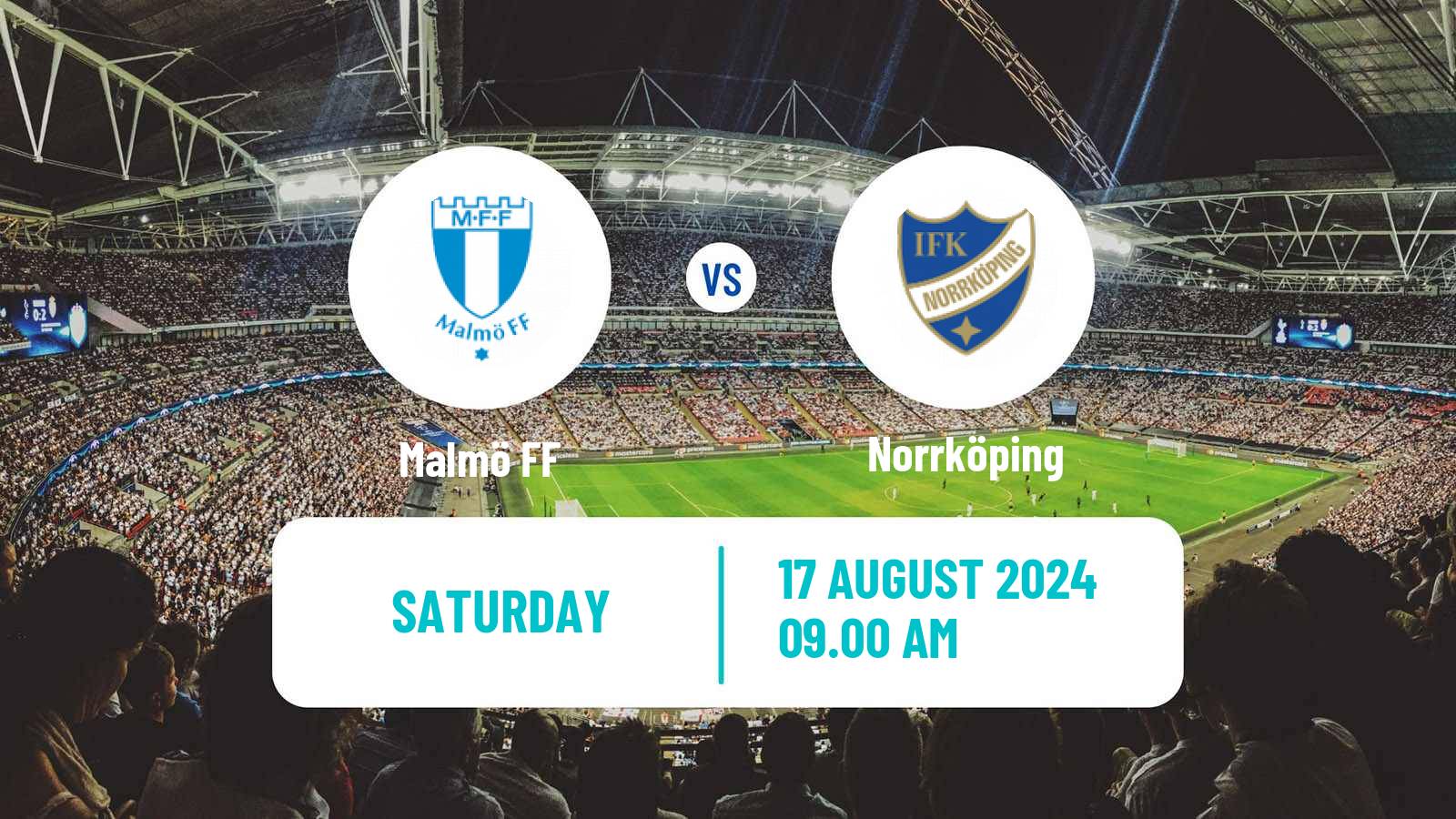 Soccer Swedish Allsvenskan Malmö - Norrköping