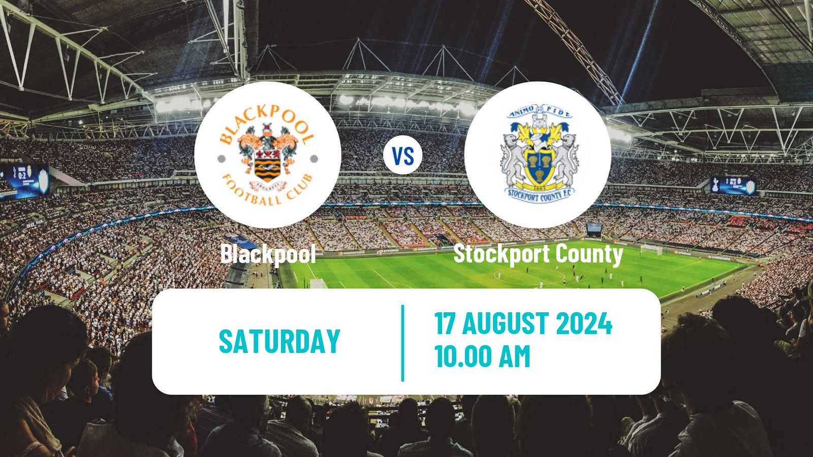 Soccer English League One Blackpool - Stockport County