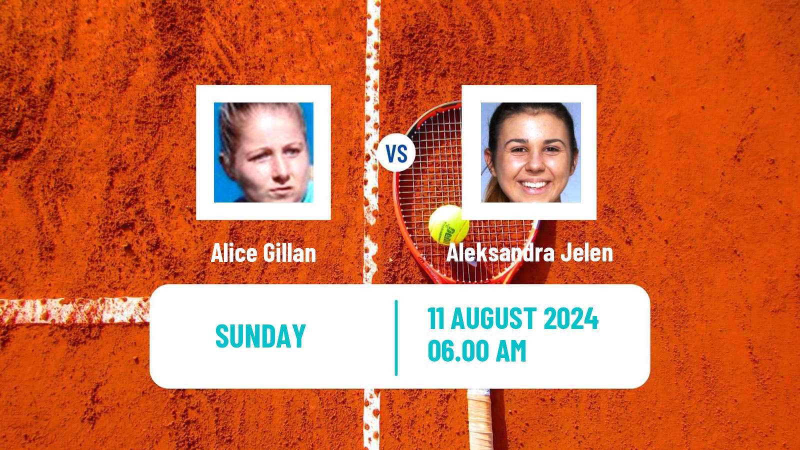 Tennis ITF W15 Dublin Women Alice Gillan - Aleksandra Jelen