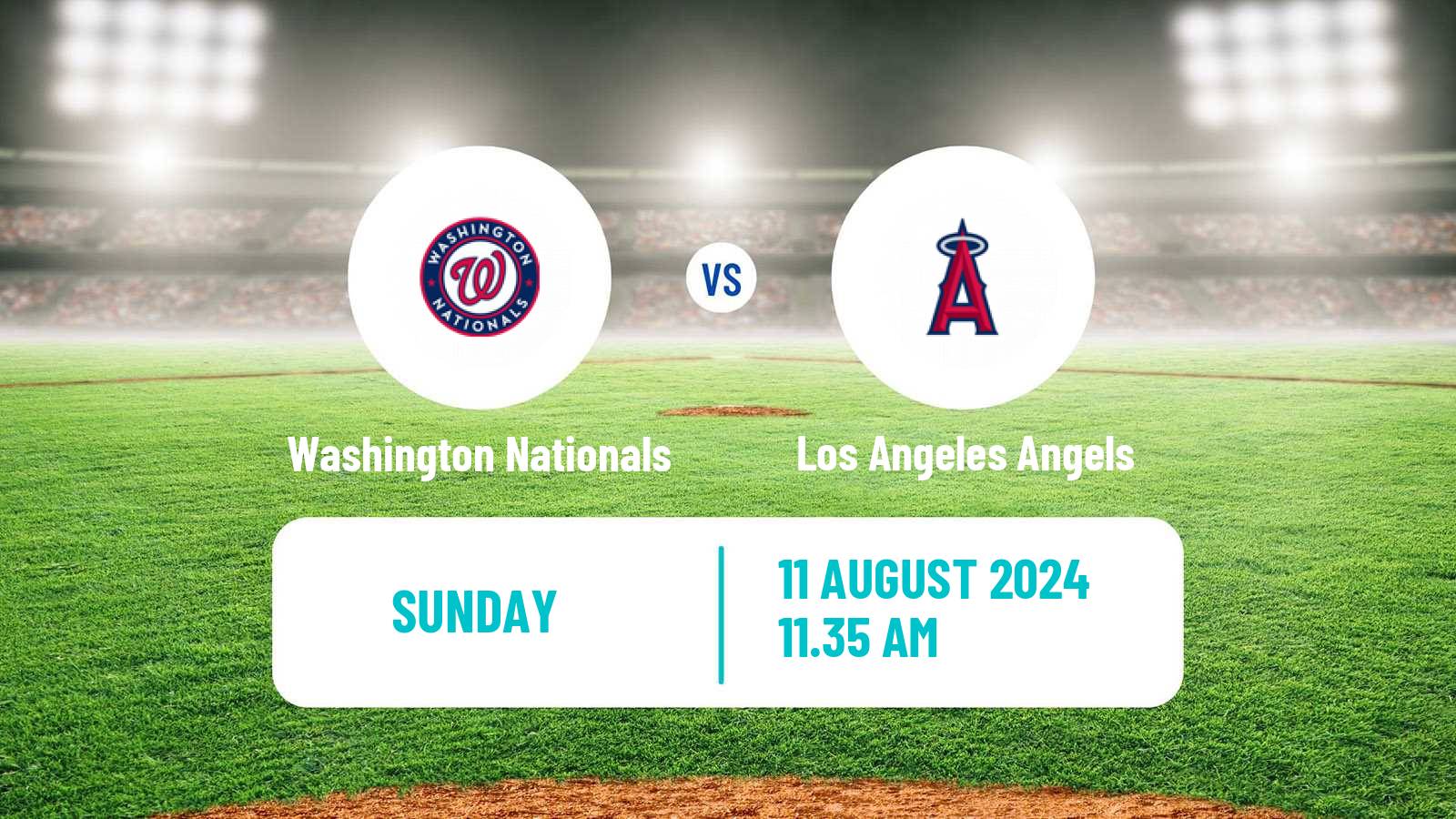 Baseball MLB Washington Nationals - Los Angeles Angels