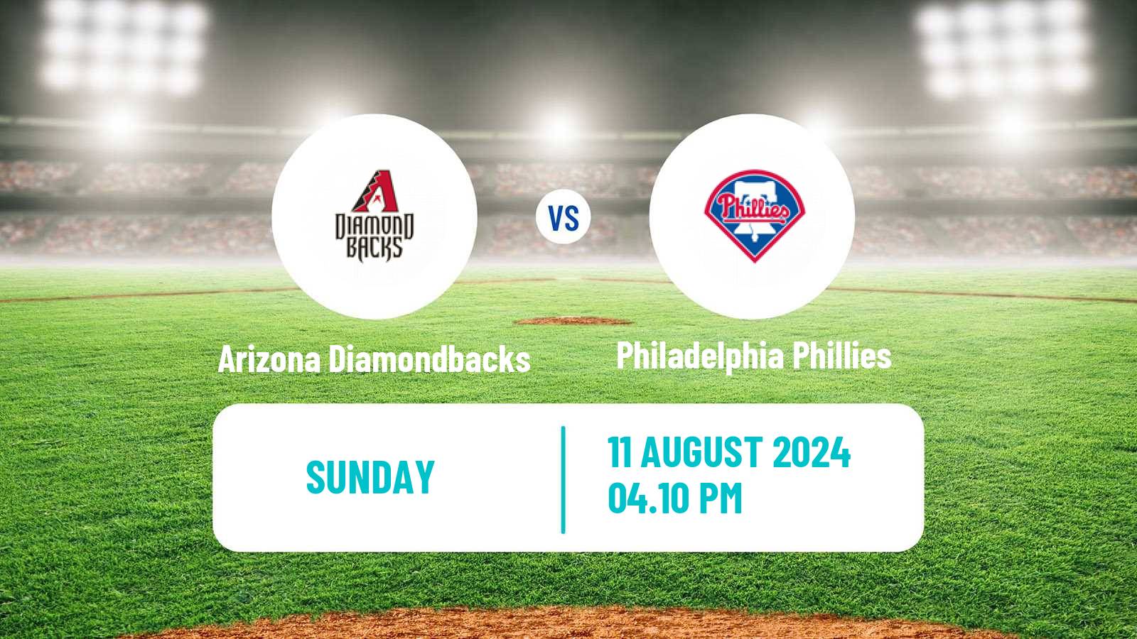 Baseball MLB Arizona Diamondbacks - Philadelphia Phillies