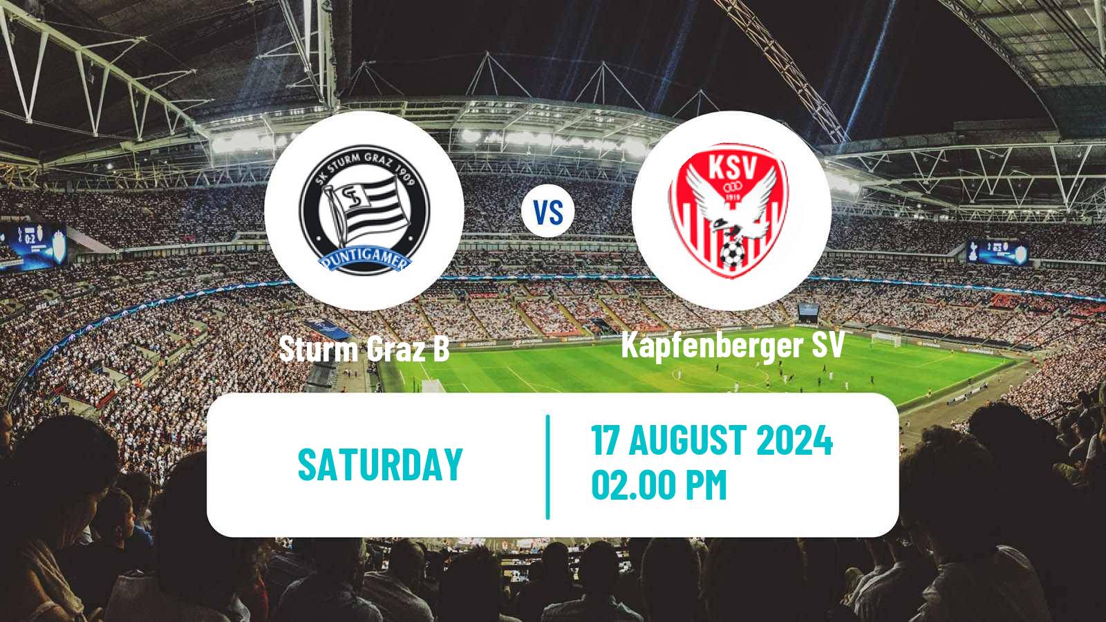 Soccer Austrian 2 Liga Sturm Graz B - Kapfenberger SV