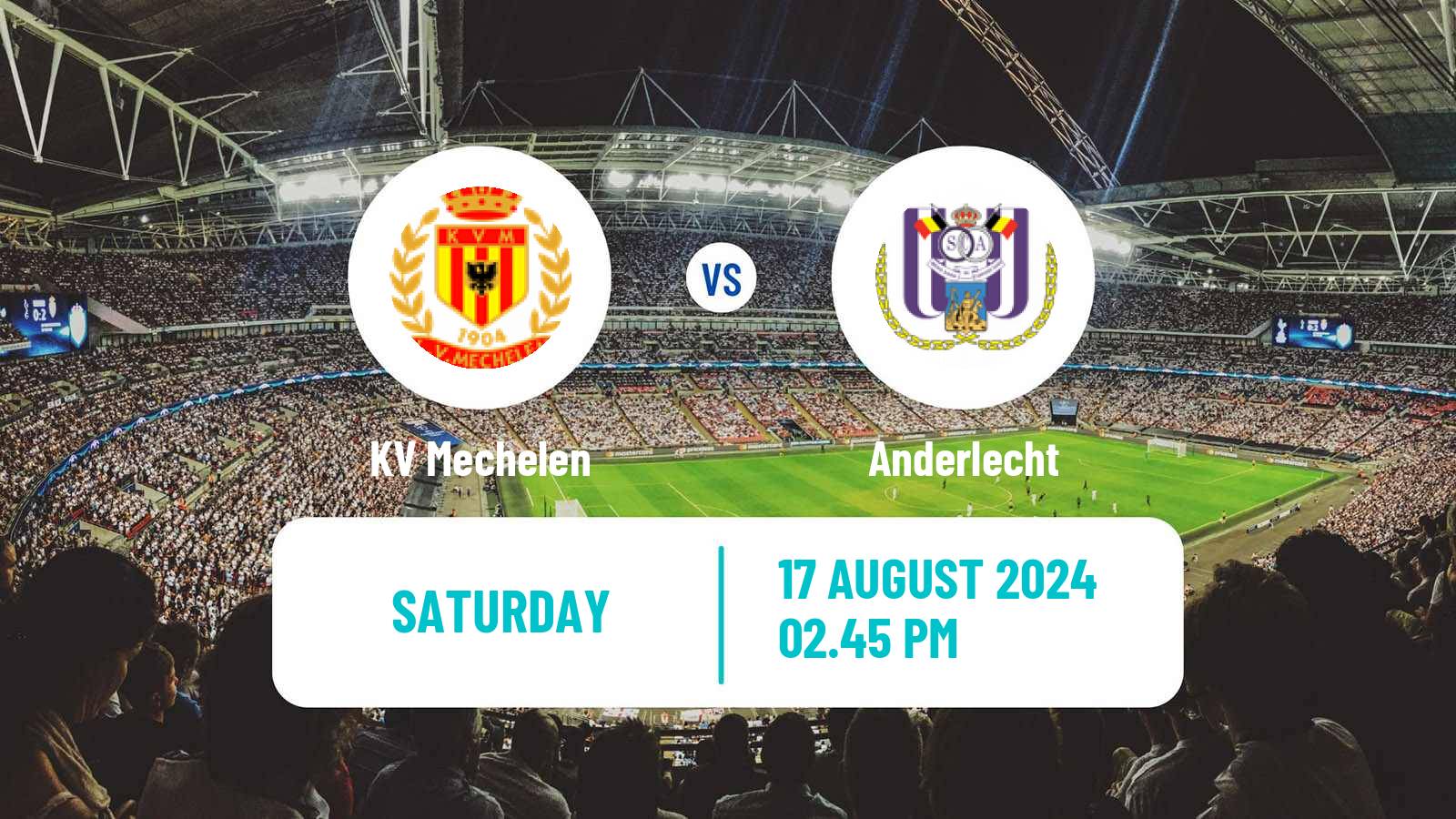 Soccer Belgian Jupiler Pro League KV Mechelen - Anderlecht