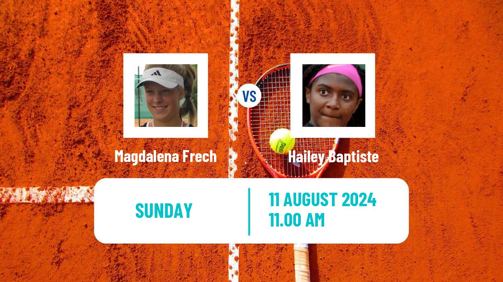 Tennis WTA Cincinnati Magdalena Frech - Hailey Baptiste