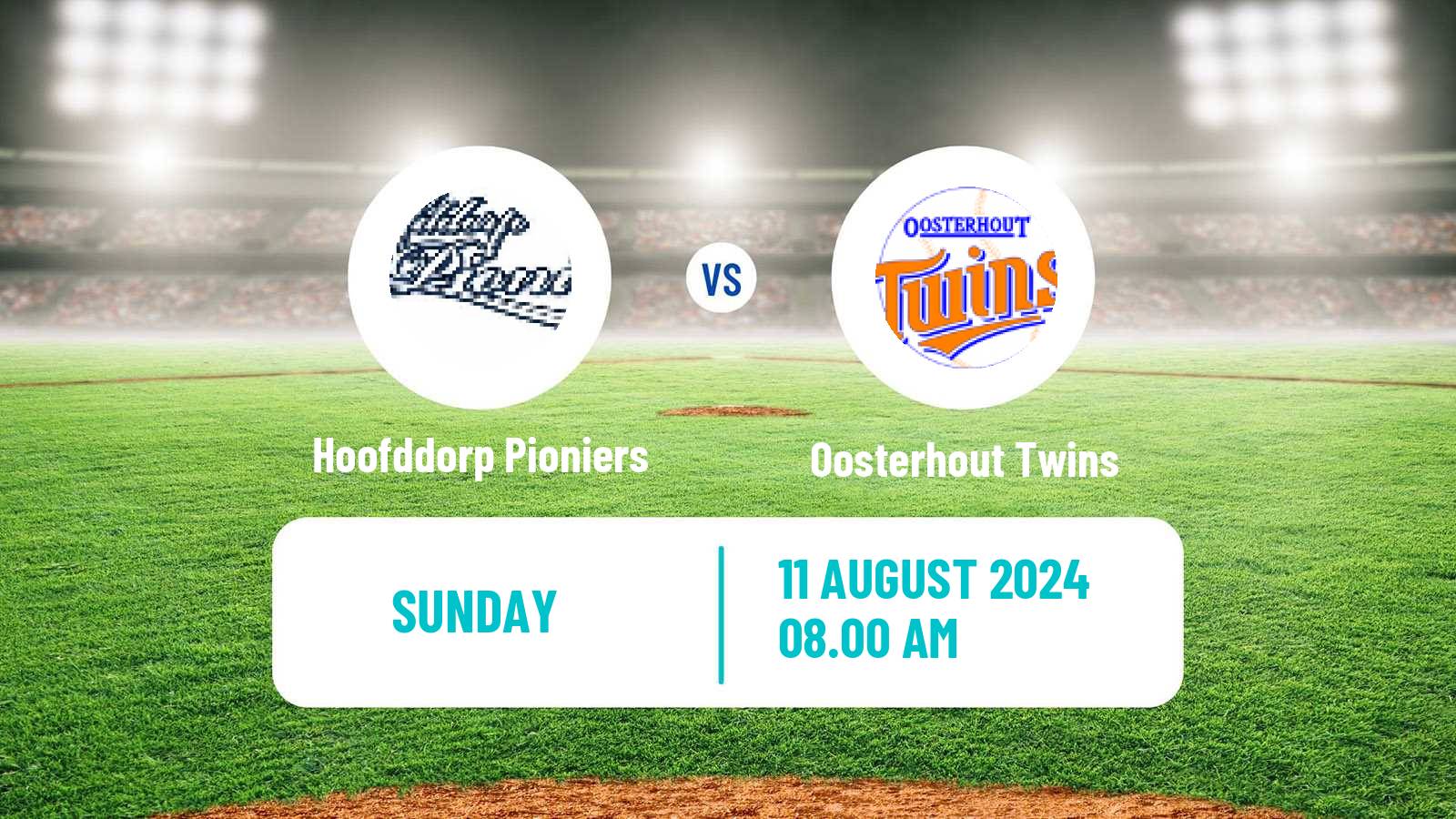 Baseball Dutch Hoofdklasse Baseball Hoofddorp Pioniers - Oosterhout Twins