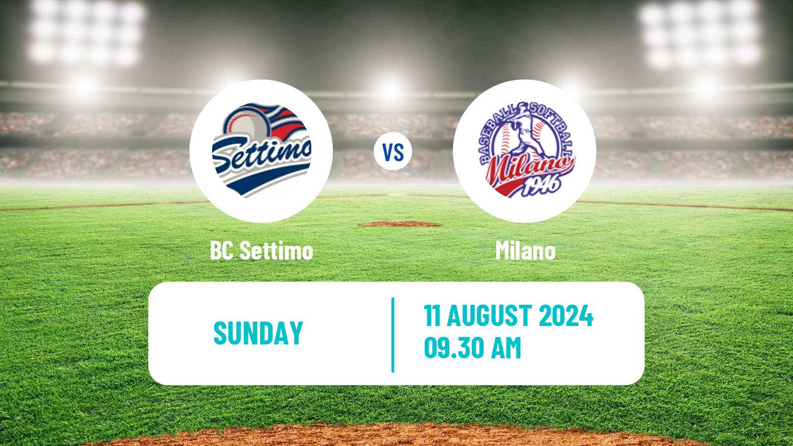 Baseball Italian Serie A1 Baseball Settimo - Milano