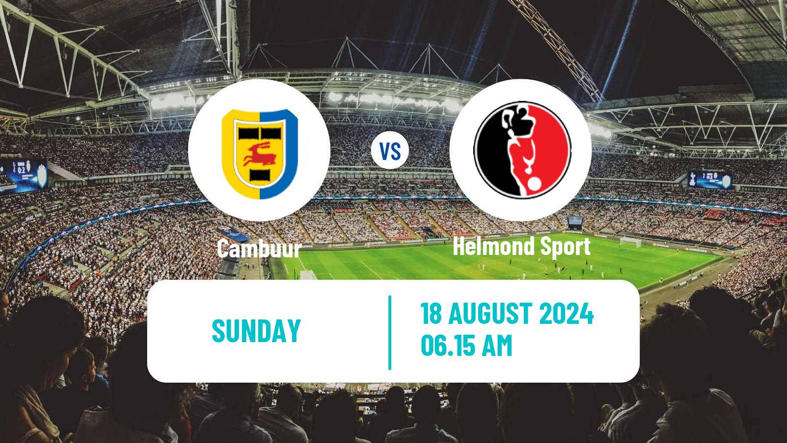 Soccer Dutch Eerste Divisie Cambuur - Helmond Sport