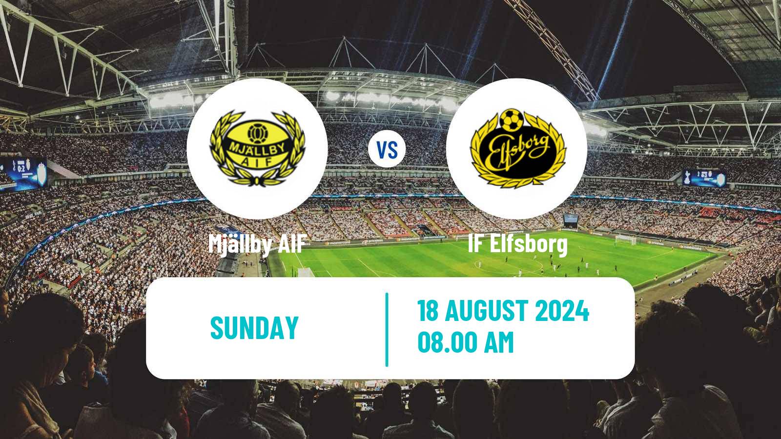 Soccer Swedish Allsvenskan Mjällby - Elfsborg