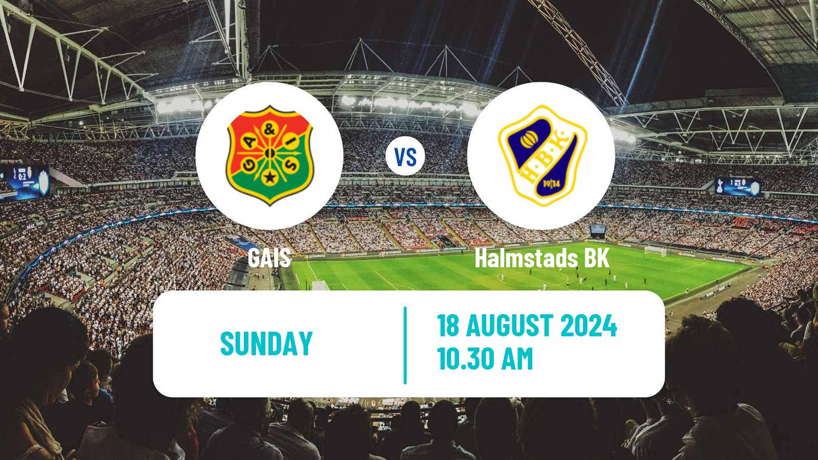 Soccer Swedish Allsvenskan GAIS - Halmstad