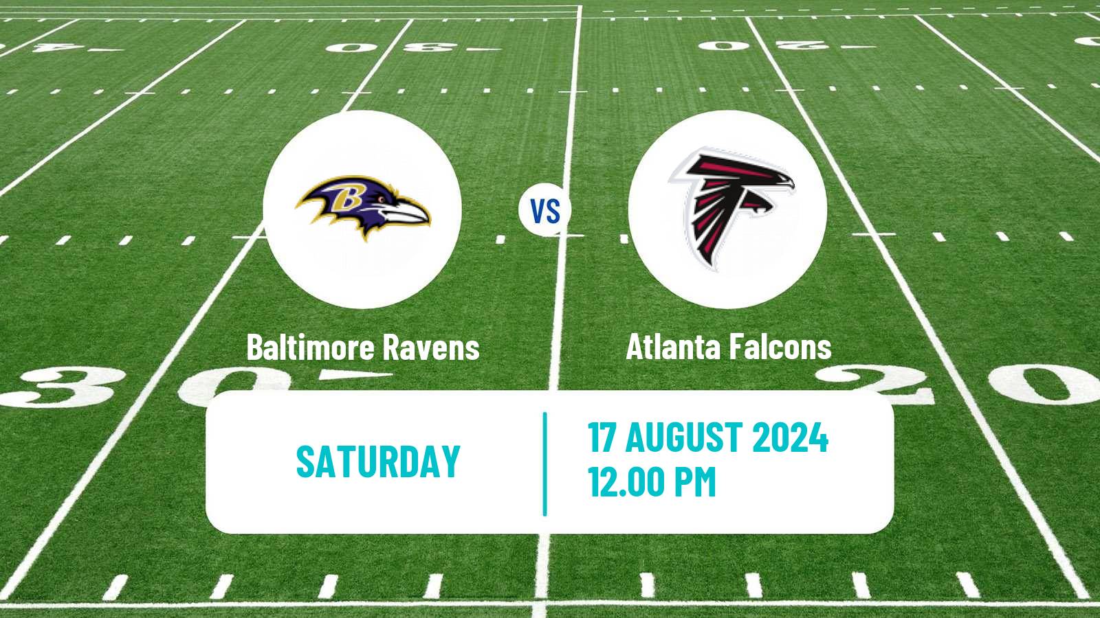 American football NFL Baltimore Ravens - Atlanta Falcons