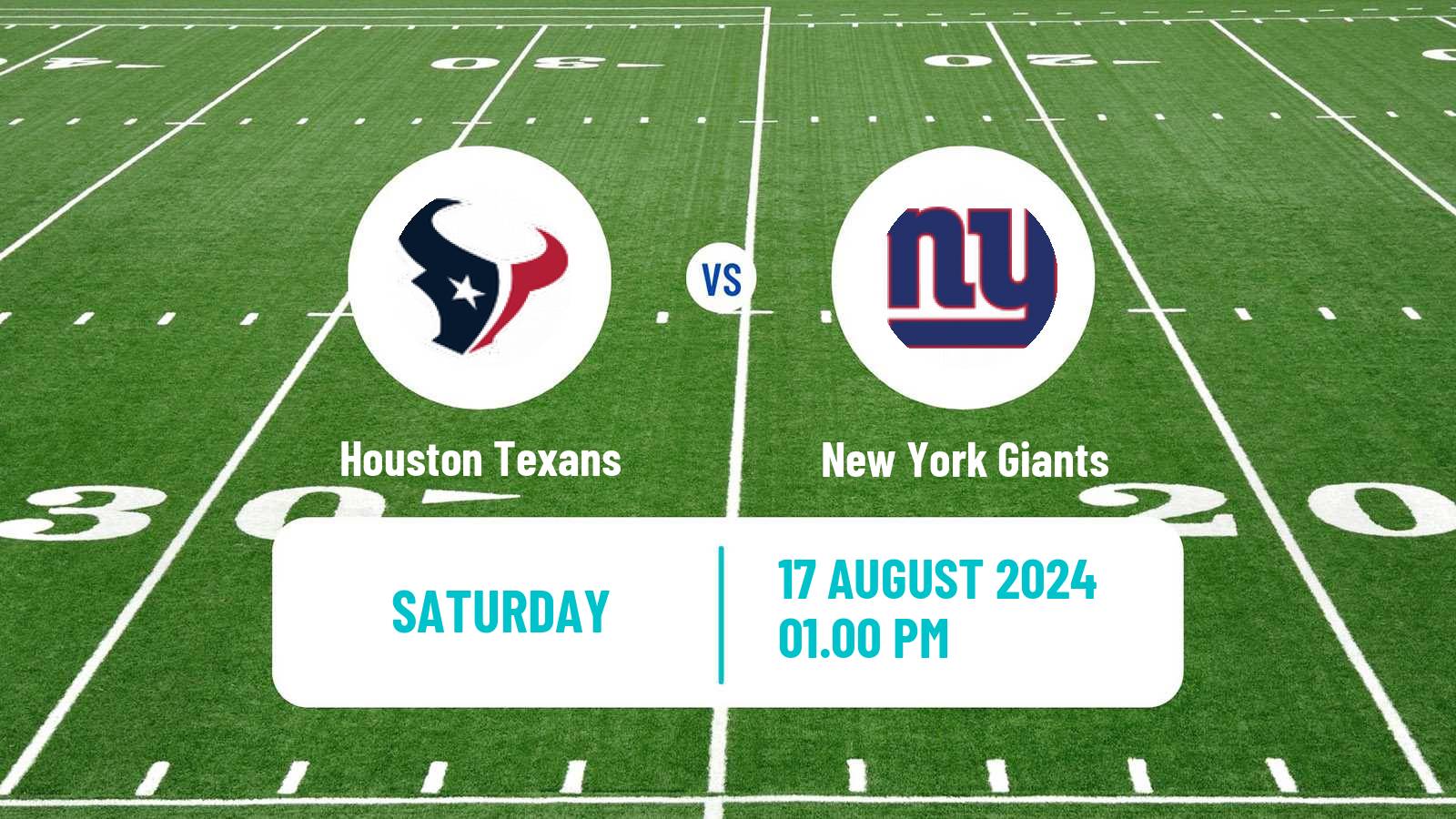 American football NFL Houston Texans - New York Giants