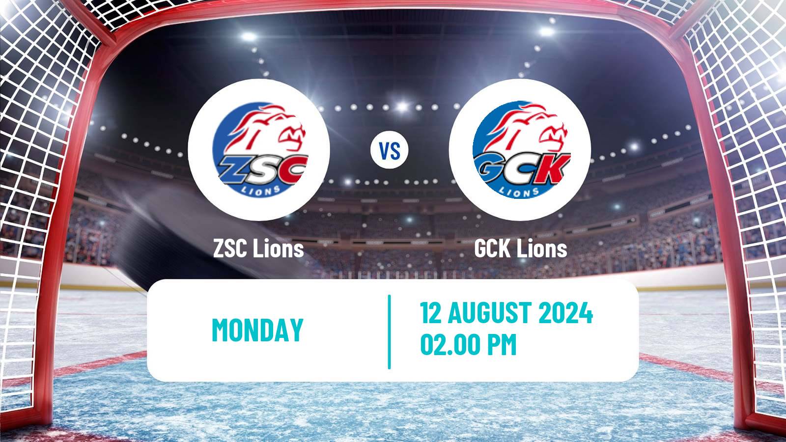 Hockey Club Friendly Ice Hockey ZSC Lions - GCK Lions